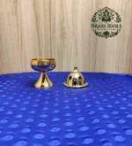 Brass Apple Deepam With Stand 4 Inch - Image 3