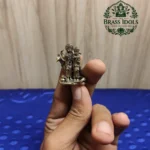 Miniature Brass Vishnu Lakshmi Idol 1.5 Inch