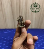 Miniature Brass Vishnu Lakshmi Idol 1.5 Inch