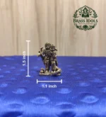 Miniature Brass Vishnu Lakshmi Idol 1.5 Inch - Image 2