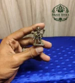 Miniature Brass Vira Hanuman Statue 1.5 Inch