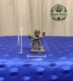Miniature Brass Vira Hanuman Statue 1.5 Inch - Image 2
