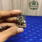 Brass Miniature Goddess Durga Idol 1.2 Inch