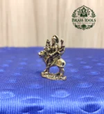 Brass Miniature Goddess Durga Idol 1.2 Inch - Image 3