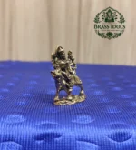Brass Miniature Goddess Durga Idol 1.2 Inch - Image 4