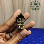 Miniature Brass Lakshmi Vishnu Idol With Sheshnag 1.7 Inch