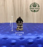 Miniature Brass Lakshmi Vishnu Idol With Sheshnag 1.7 Inch - Image 2