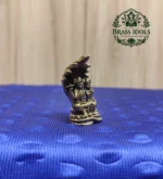 Miniature Brass Lakshmi Vishnu Idol With Sheshnag 1.7 Inch - Image 4