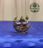 Miniature Brass Chandrama Ganesha Statue 1.2 Inch - Image 5