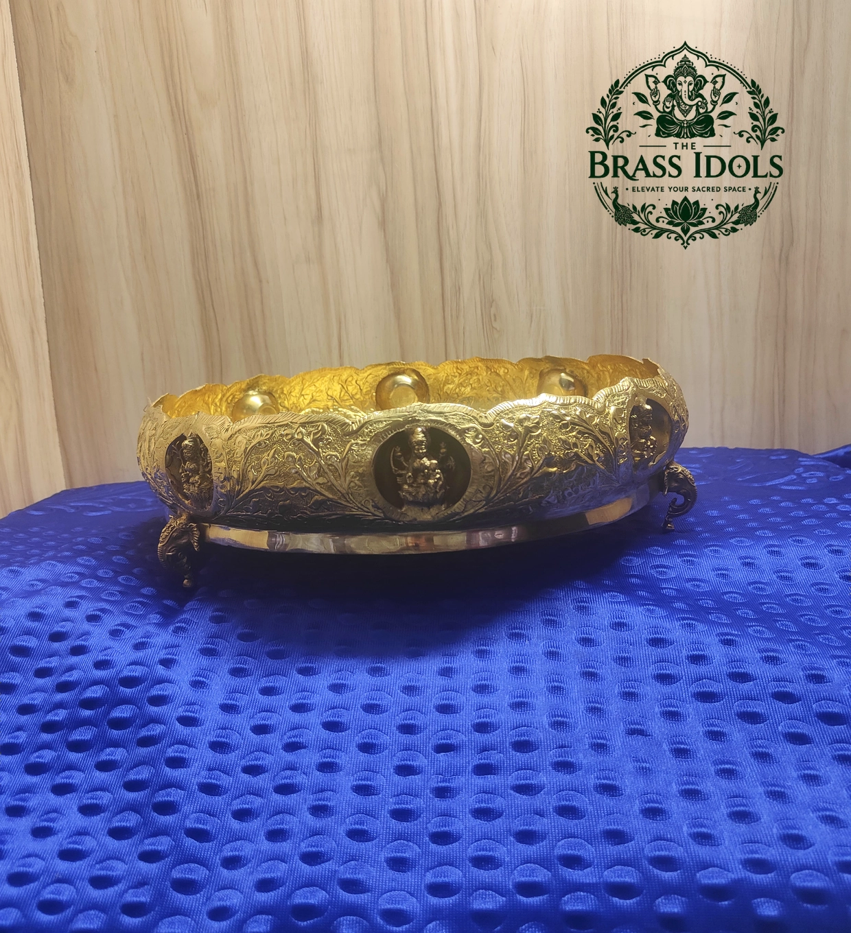 IMG20260828120511 Premium Brass Ashtalakshmi Urli 12 Inch - Image 1