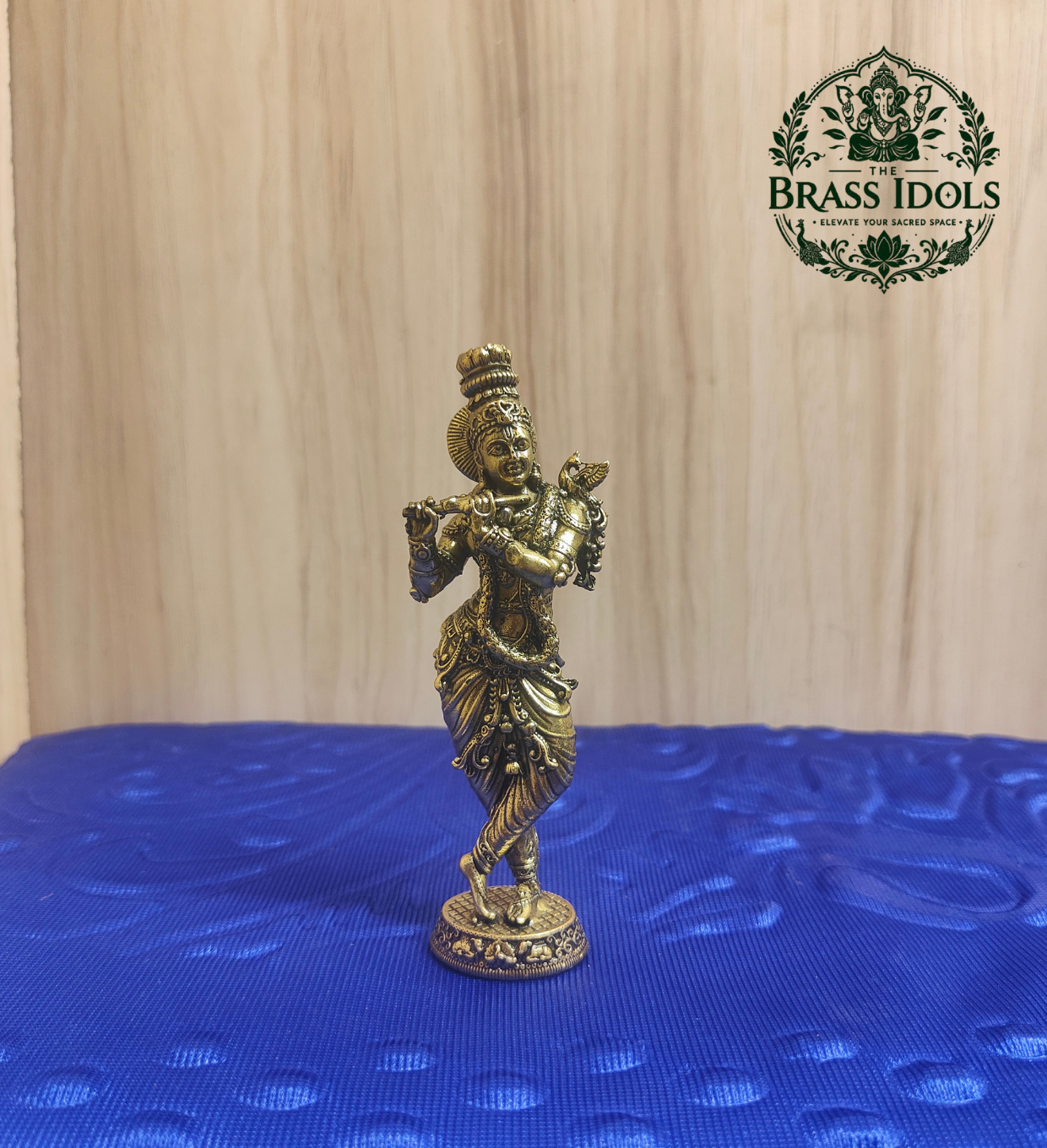 brass (40) Premium Brass Krishna Statue 4.2 Inch - Image 1