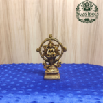 Brass Chakrathalvar Statue 4.2 Inch