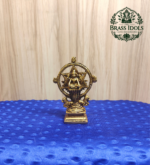 Brass Chakrathalvar Statue 4.2 Inch