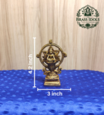 Brass Chakrathalvar Statue 4.2 Inch - Image 2