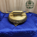 Brass Chakla Belan Set 9 Inch - Traditional Rolling Board and Pin for Kitchen