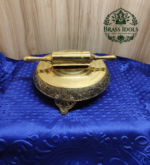 Brass Chakla Belan Set 9 Inch - Traditional Rolling Board and Pin for Kitchen