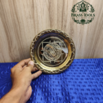 Brass Shree Yantra Plate 6.4 Inch