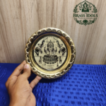Brass Gajalakshmi Pooja Plate 6.4 Inch