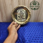 Brass Murugan Pooja Plate 6.4 Inch