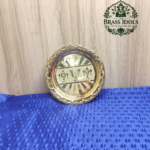 Brass Shanku Chakra Namam Pooja Plate 6.4 Inch