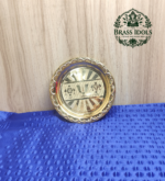 Brass Shanku Chakra Namam Pooja Plate 6.4 Inch