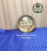Brass Shanku Chakra Namam Pooja Plate 6.4 Inch - Image 2