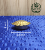 Brass Shell Shape KumKum Box 1 Inch - Image 2