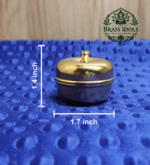 Brass Apple Kumkum Box 1.4 Inch - Image 2