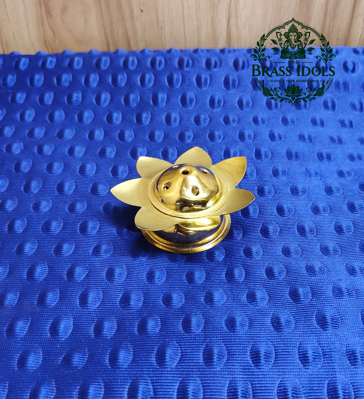 IMG20260919115506 Brass Lotus Agarbatti Stand 1.3 Inch - Image 1