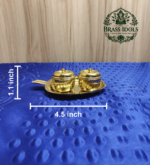 Brass Apple Shaped Haldi Kumkum Box 1.1 Inch - Image 2