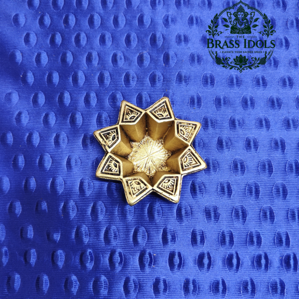 Brass Star-Shaped Diya 2.8 Inch