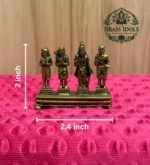 Premium Brass Nalvar Statue 2 Inch - Image 2
